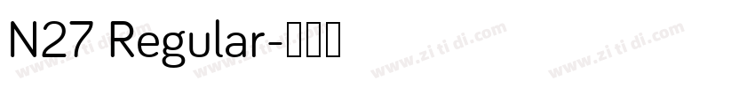 N27 Regular字体转换